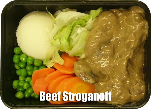 Beef Stroganoff frozen dinner